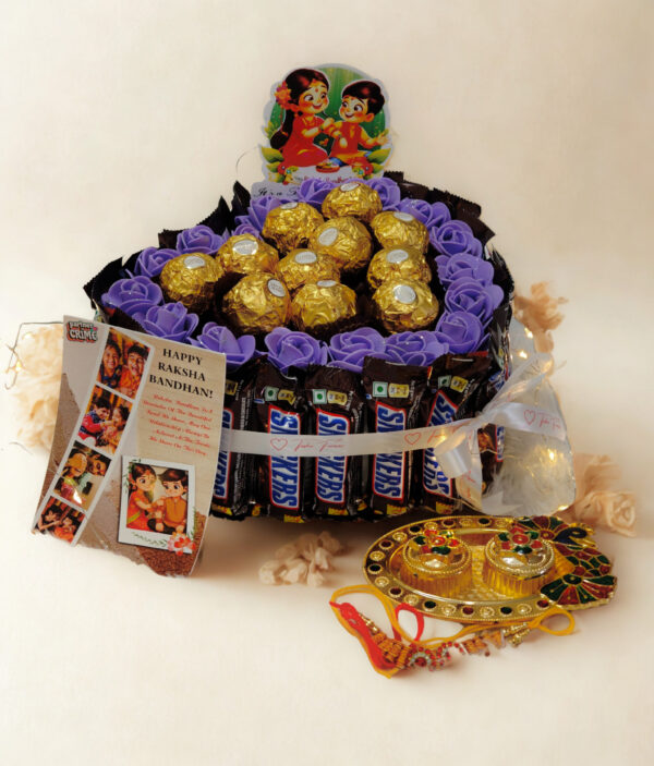 Tasha Forever Premium snicker ferrero rocher gift hamper for Rakhi - Image 5