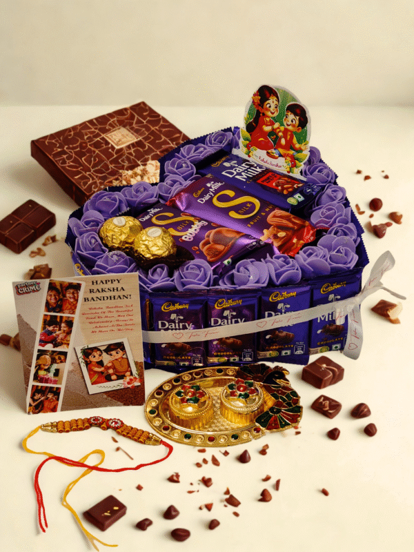 Dairy milk Premium chocolate gift hamper for Rakshabandhan(silk,bubbly,ganache,ferrero rocher) - Image 4