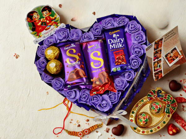 Dairy milk Premium chocolate gift hamper for Rakshabandhan(silk,bubbly,ganache,ferrero rocher) - Image 3