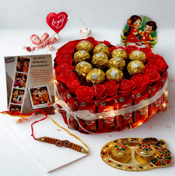 Kitkat ferrero rocher chocolate gift hamper for Rakhi,bhai,bhabhi,brother,sister - Image 2