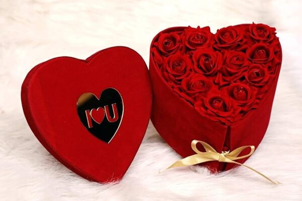 Tasha forever | 18 Premium Ferrero Rocher Chocolates, 13 Artificial Rose Flowers, 1 love card | Chocolate gift love Box for birthday, anniversary, Valentines Day | - Image 2
