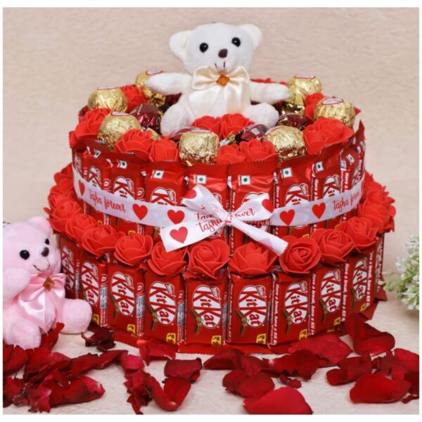 Tasha Forever | Gift Hamper For Birthday, Anniversary, Valentine's day | 46 Chocolates, 14 Mini Chocolates with love card | - Image 3