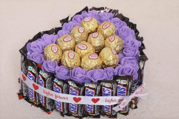 Tasha Forever Snicker gift hamper (24 snicker, 11 quality truffle, 1 love card) Chocolate gift hamper For birthday, anniversary, valentines day - Image 3