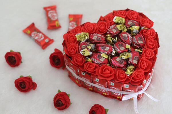 Tasha Forever Chocolate gift bouquet (18 kitkat chocolates,11 deluxe,1 love card) Chocolate Gift Hamper For Birthday, Anniversary. - Image 4