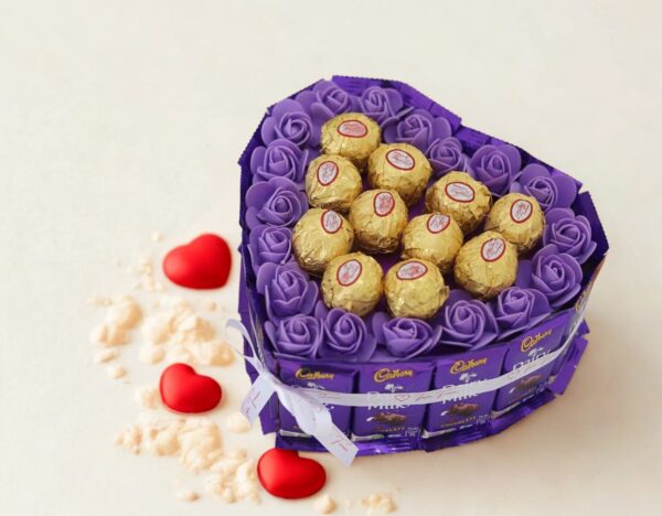 Tasha Forever Dairymilk gift hamper (15 Dairymilk chocolates, 12 quality truffle, 1 love card) Chocolate gift hamper for Birthday, Anniversary - Image 3