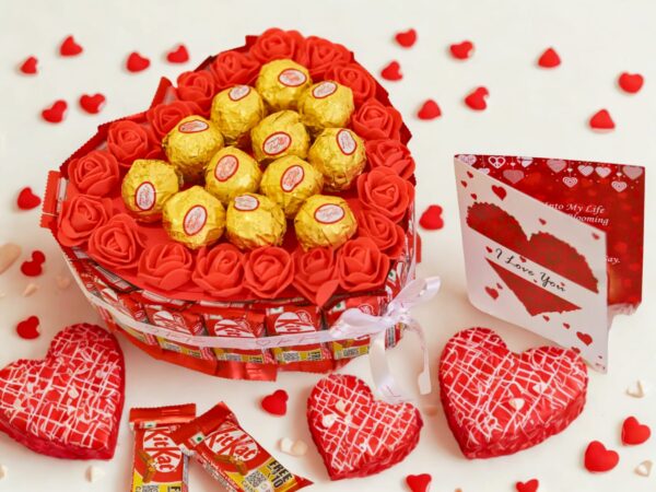 Tasha Forever Chocolate gift hamper (18 kitkat chocolates, 12 quality truffle, 1 love card) Chocolate gift combo For Birthday, Anniversary.