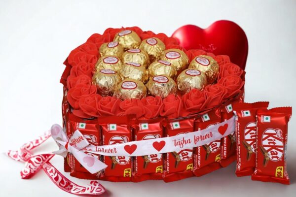 Tasha Forever Chocolate gift hamper (18 kitkat chocolates, 12 quality truffle, 1 love card) Chocolate gift combo For Birthday, Anniversary. - Image 5