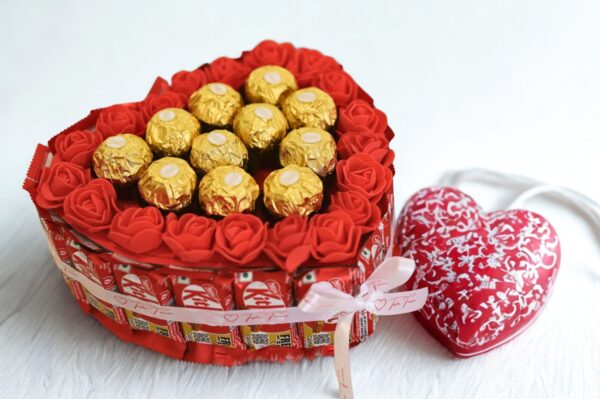 Tasha Forever ferrero rocher gift hamper (18 kitkat, 11 Ferrero Rocher chocolates, 1 love card) Gift hamper for Birthday, Anniversary - Image 2