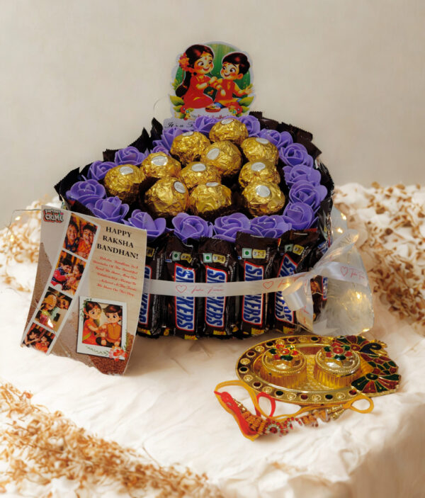 Tasha Forever Premium snicker ferrero rocher gift hamper for Rakhi - Image 3