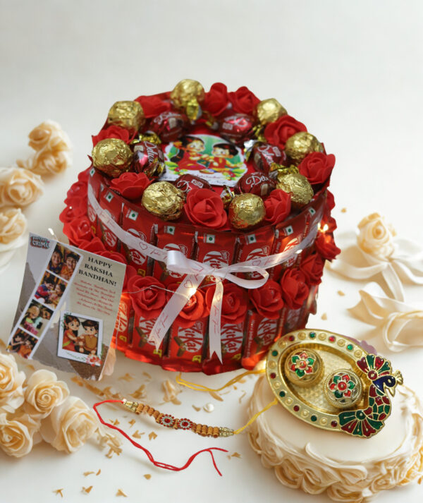 Premium Double layer kitkat chocolate gift hamper for Rakshabandhan